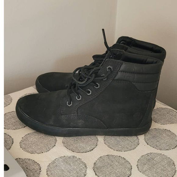 Timberland Chelsea Ortholite Black Lace-Up Combat Boots 6.5 - Picture 2 of 7